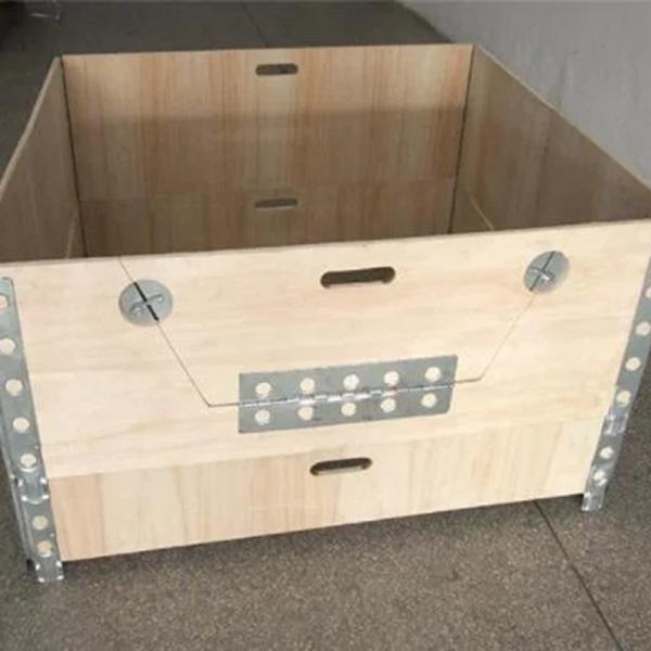 4 Way Pallet Wooden Crate Box Warehouse Storage Hinge Wooden Enclosure Box