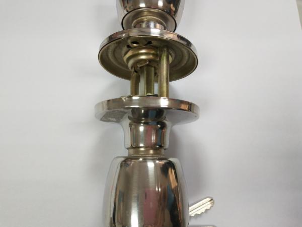 Key Lock Door Knob Brass / Zinc Bedroom Door Knobs , Double Keyed Door Knob 35-55mm Thickness