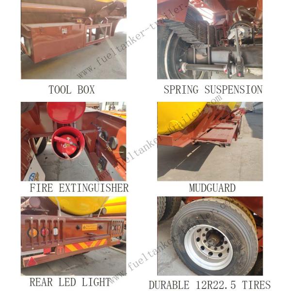 Gasoline / Fuel Truck Trailer With Germany Type BPW Axle , High Efficiency