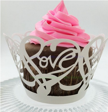 ivory white Cupcake wrappers for wedding Party wholesales