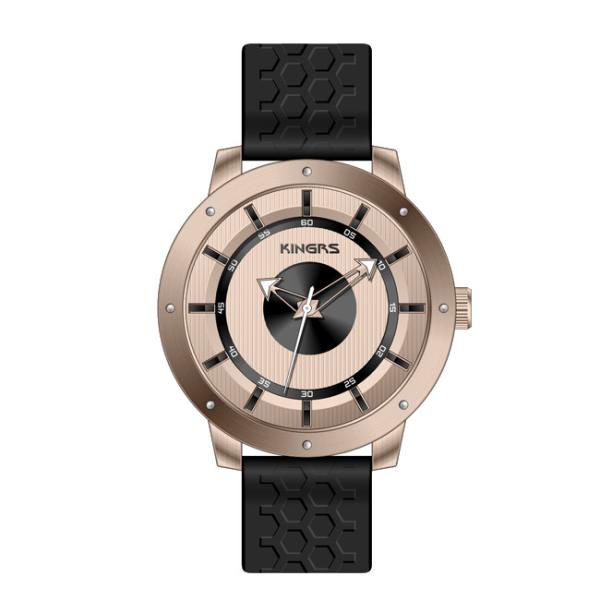 Luxury Watches With Silicone Straps , Quartz Casual Watches For Men