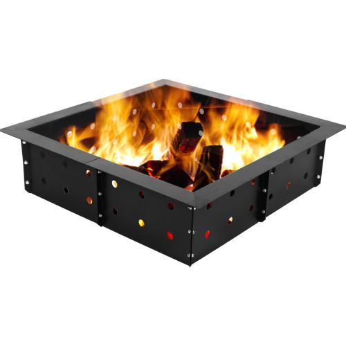 Anel de Poço de Fogo 36 Externo 30 Dia Interior Poço de Fogo Insira DIY Anel de Chamas de Aço com Tongs Liner de Poço de Fogo no Solo para Exterior