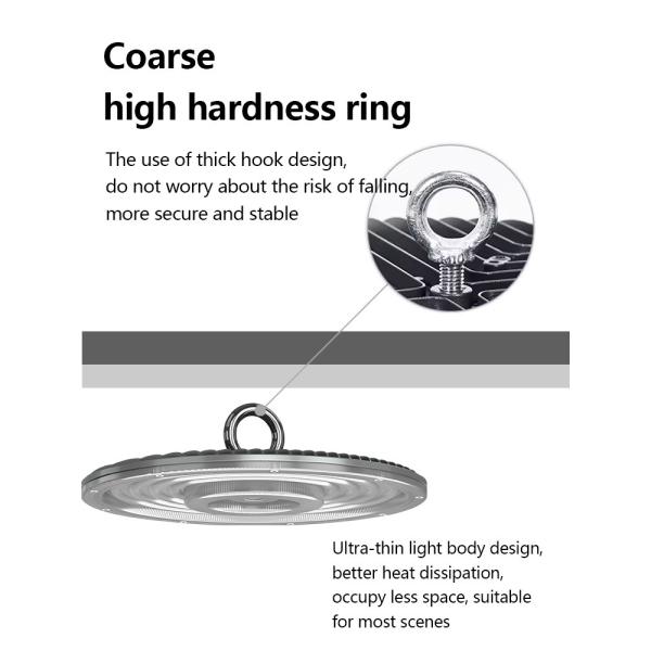Светодиодный НЛО 100W 150W 200W 300W 400W Промышленное освещение Высокий забор лампы Хранилище Гараж Канопионный свет НЛО Светодиодный высокий забор свет