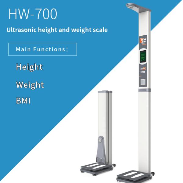 Ultrasonic BMI Height and Weight Scale for Hospital 300kg Capacity Measuring Human Body