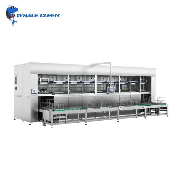 SUS304/SUS316 2400W Industrial Ultrasonic Cleaning Machine 175L Through Type with Metal Belt