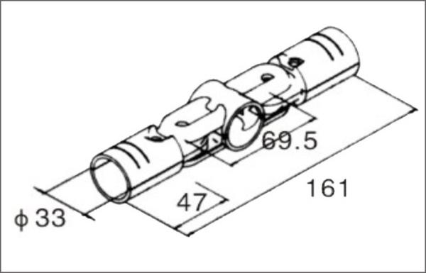 Glossy Surface Black Metal Pipe Connectors , 28mm Diameter Black Pipe Fittings
