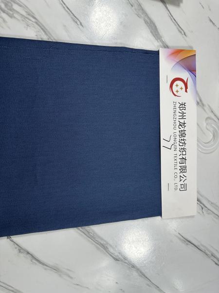 Blue Printed Fire Retardant Fabric Roll Plain Twill Fire Resistant Fabric For Clothing