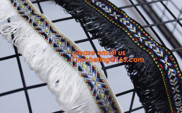 POLYESTER TASSEL, GARMENT ACCESSORIES, CURTAINS, TASSEL TRIM, FRINGE RIBBON SEWING ACCESORY, FRINGED LACE TASSEL CRAFT