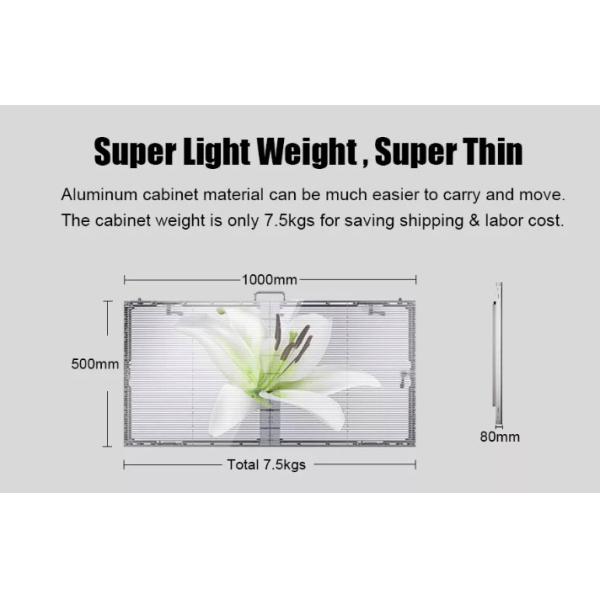 3.9mm Indoor Rental Video Wall Panel , P3.91 Transparent Glass Led Display