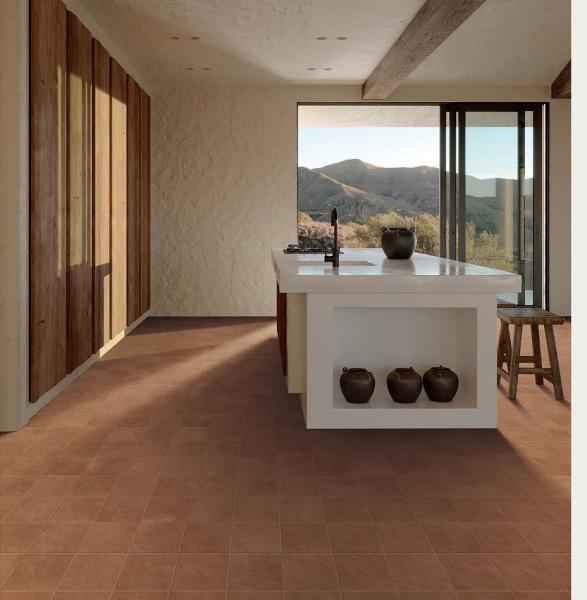 Brown Eco-Friendly Ceramic Floor Tiles 24x24 Clay AAA Grade