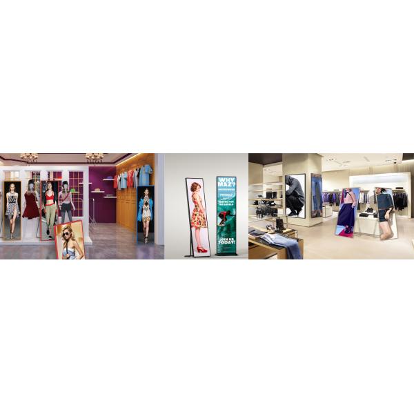 P2.5 Poster LED Screen Indoor Mirror Advertising LED Display Portable Signage Control by 4G/WiFi/Cloud