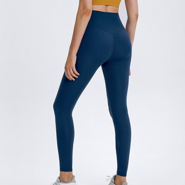 Naked Feeling No Front Seam Yoga Pants Nylon Sweat Wicking 8 Colors