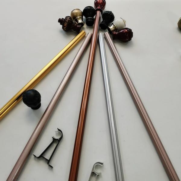 ferro forjado de 28mm 6,3 medidores de cortina luxuosa Polos