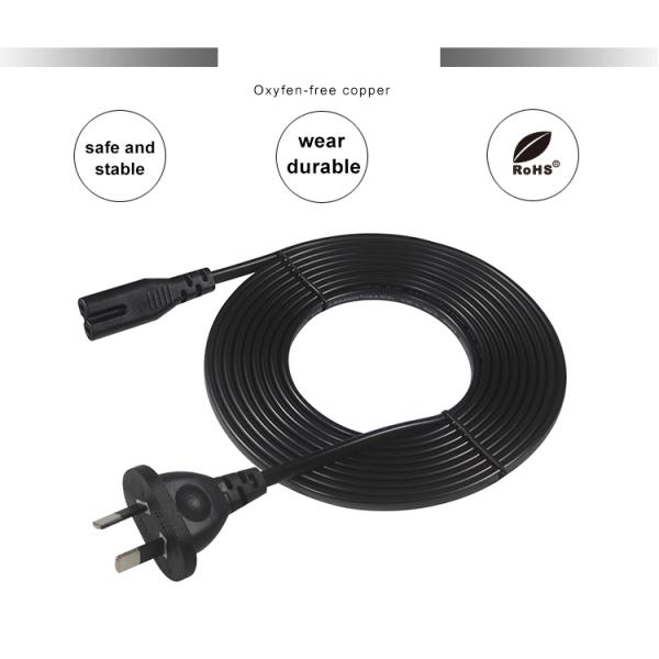 SAA to IEC C7 Power Cord 2.5A 250V 1.5m PVC Cable