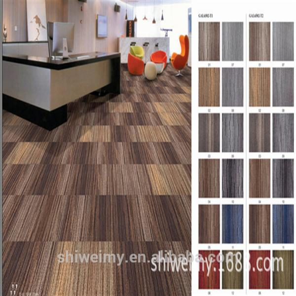 Striped gradient color Nylon 66 carpet tile for Hotel/office