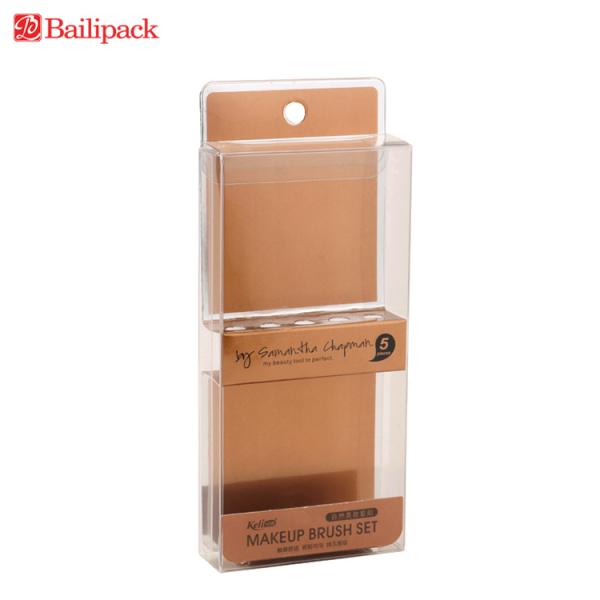 Custom Printed logo Hanging Packaging PVC PET Transparent Plastic Box