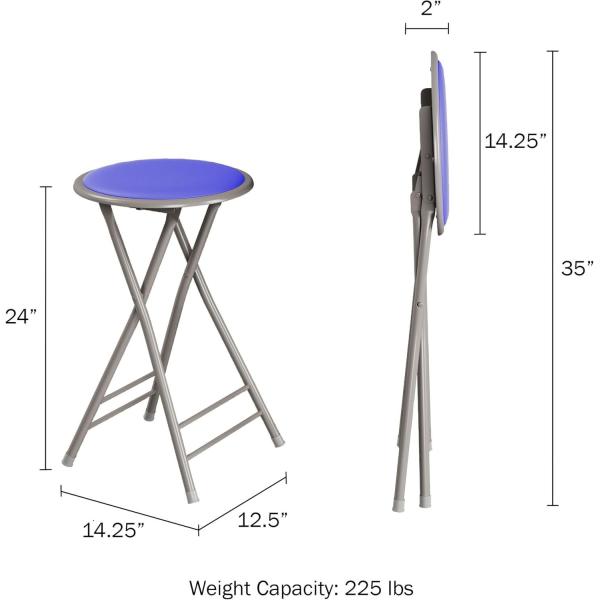 Foldable Kitchen Living Room Portable Indoor Counter Bar Stools Home Folding Stool