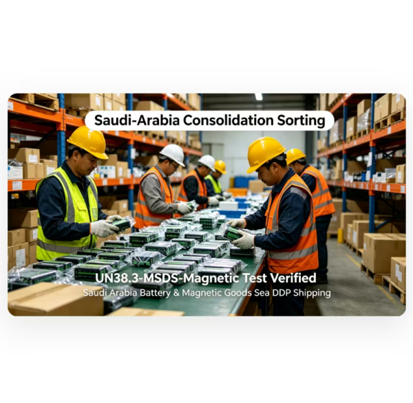 Sea Freight DDP Shipping to Saudi Arabia For Batteries / Magnetic Goods