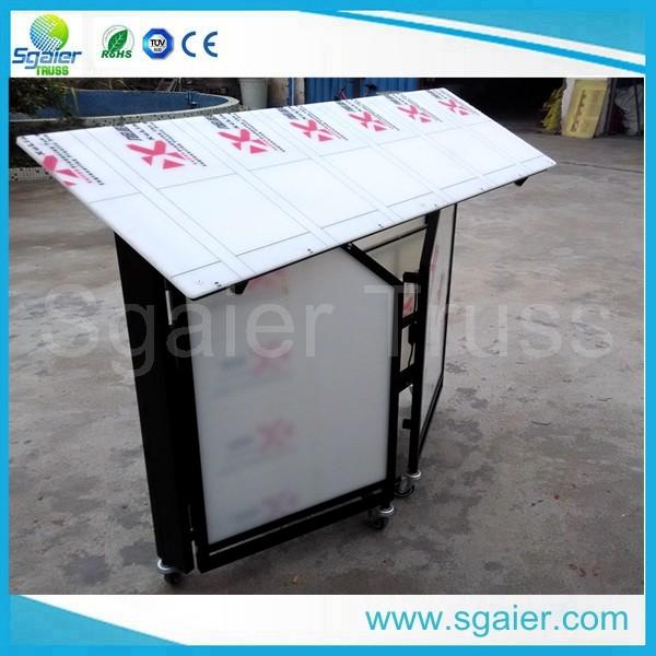 Acrylic Led Commercial Portable Bar , High Strength Portable Breakfast Bar