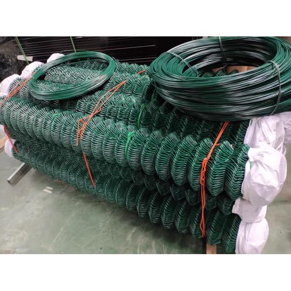 10野球場のためのゲージ2inの入り口の緑のチェーン・リンクの塀