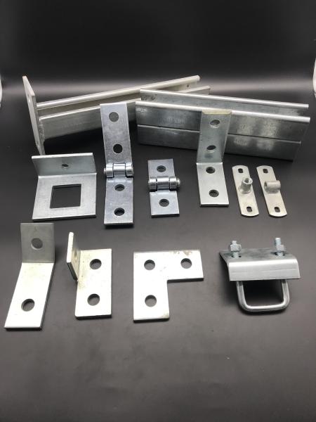 Galvanized Steel Flat Plate Custom Angle Corner Strut Fittings