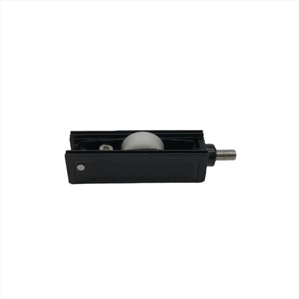 Black Zamak Sliding Window Roller Parts Nylon Single V Groove Wheel Assembly