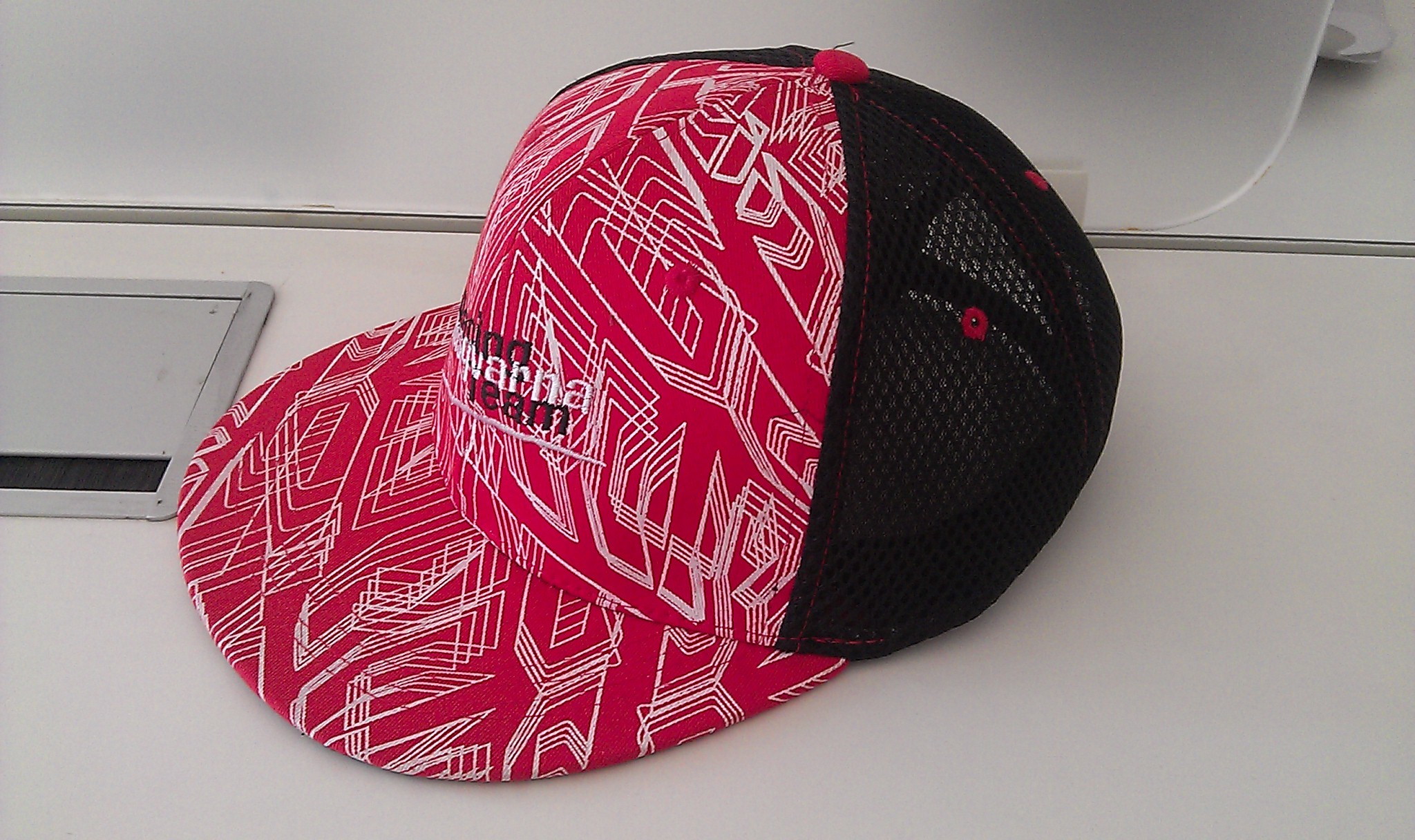 Inside Taping Print Custom Logo Baseball Caps Hidden Seam Detail Flat Bill Design