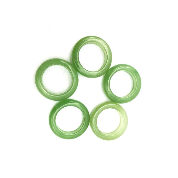 Natural Design Jade Ring Gemstone Agate Green Aventurine Turquoise Topaz Jade PORTABLE Rings Etc Theme Feng Shui