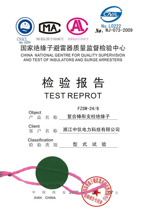 Zhejiang Zhongyi Electric Power Technology Co., Ltd. Certifications