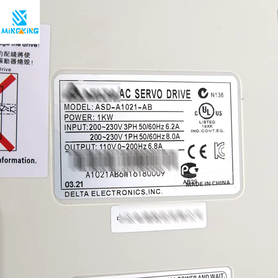 ASD-A1021-AB ASD-A0421-AB ASD-A2021-AB 1KW AC Servo Drive for Robot Arm Packaging Machine High Speed Response Servo
