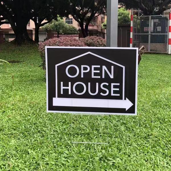 4mm 18x24 Inch Puppy Full Printing Lawn Number Sign Toowin Vinyl Yard Signs with Moulding Service