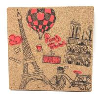 Isolação térmica de Cork Placemats Printed Cork Trivets do quadrado do OEM