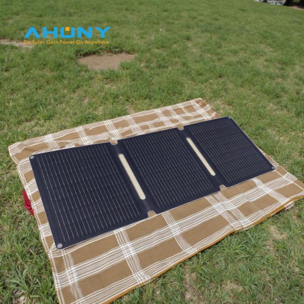 2 USB Ports 35W Solar Charger(12V/3A Max), Portable Foldable Solar Panel for Camping, IP65 Waterproof, Compatible with iPhone, iPad, Samsung Galaxy LG