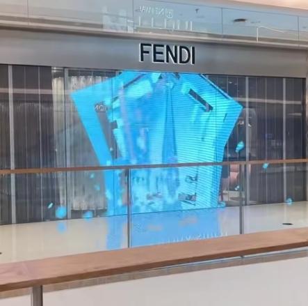 Led Screen High Transparency Curtain Grille Glass Window LED Mesh Display