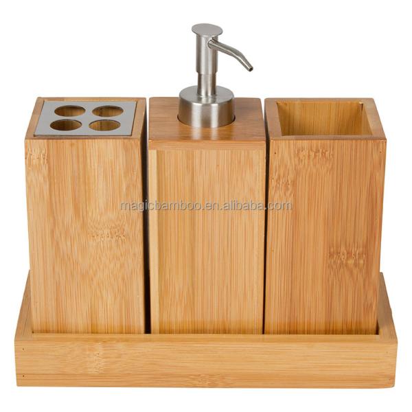 100% натуральный бамбук устойчивая зубная щетка держатель чашки мыло распределитель ванна набор