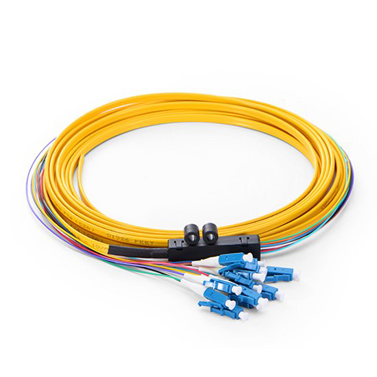 LC Fiber Optic Cable Pigtail With 0.9mm 12 Colors Mini Breakout Cable