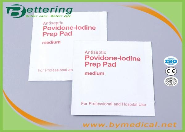 Disposable Antiphlogosis Povidone-Iodine Prep Pad  Wipe Cleanser Swab for First Aid Skin Cleaning and Disinfecting