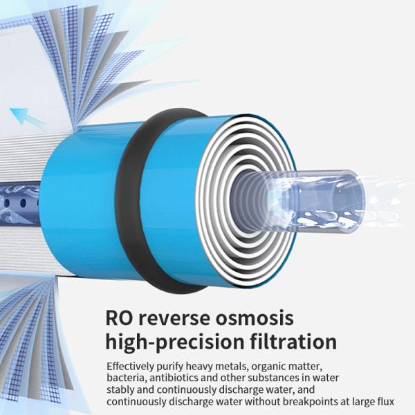 Purificador de agua por membrana RO para fregadero de cocina doméstico, 6 niveles, 600G