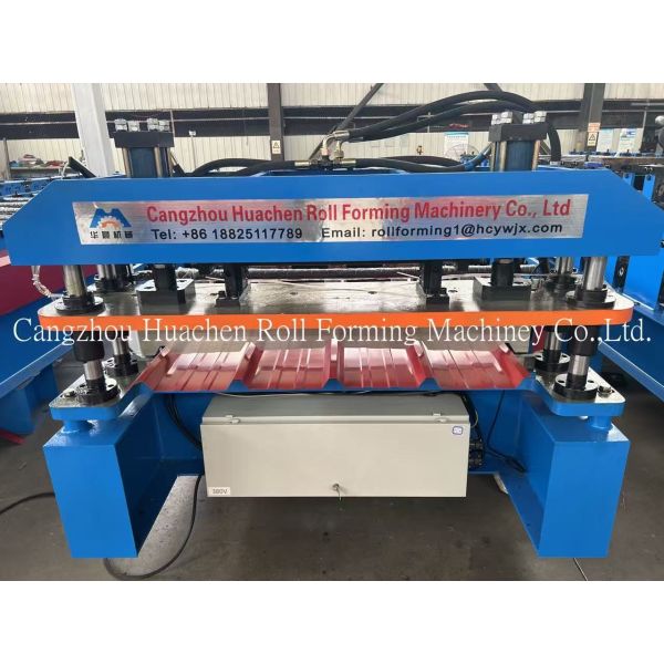 11 Stations 15m/min Speed 1200mm Width Metcopo Step Tile Roof Sheet Roll Forming Machine Roll Forming Equipment