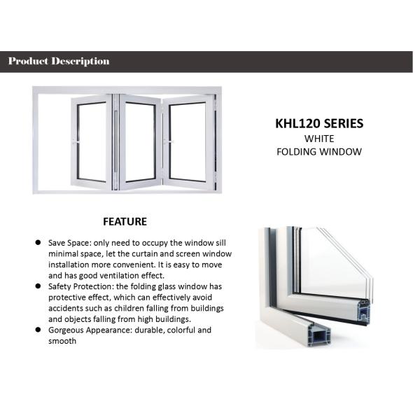 Four Sashs Aluminum Folding Windows Vertical Reflective Glazed Anodizing