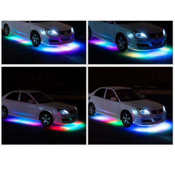 RVB bleu sans fil 12v a mené les lumières des véhicules à moteur de tube au néon de bandes de lumière pour les voitures 6W