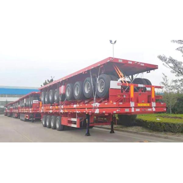 80 Ton Payload CIMC 4 Axle 45Ft Flat Bed Truck Trailer