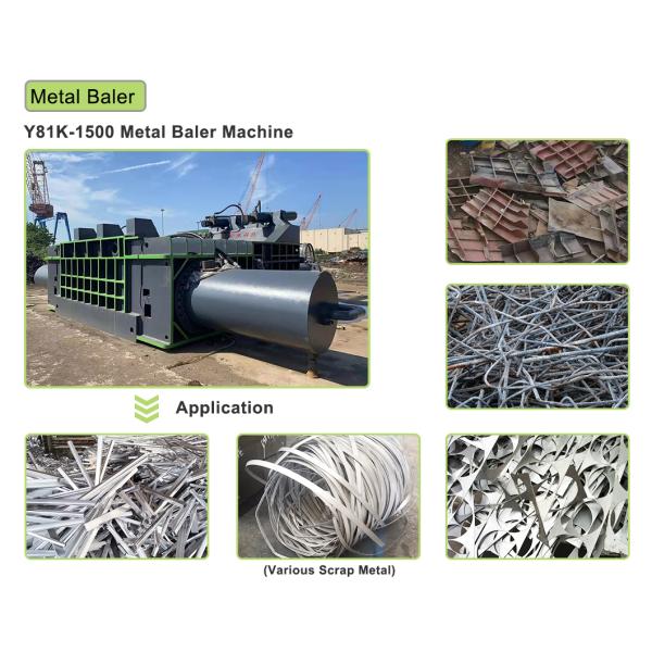 Гидравлический тяжелый Baler металлолома повторно используя машину Y81k-1500 600*600 Mm