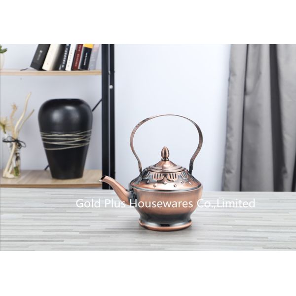 16cm Hot sale luxury design grade stainless steel water kettle gold plated court style pour over coffee pot