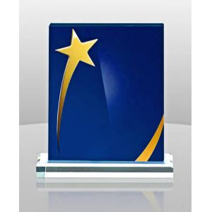 OEM Transparent Clear Freestanding Acrylic Plaque For Anniversary Souvenirs Gifts