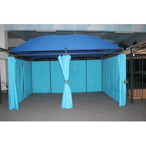 Blue Large Canopy Design Furniture Metal Panel Top Gazebo for 3*4M Outdoor Furniture