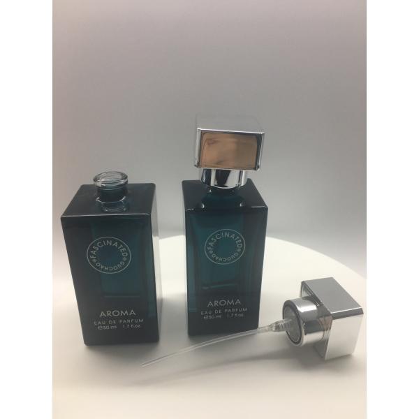 Атомизатор флаконов духов 50ml прямоугольника стеклянный роскошный с квадратной крышкой