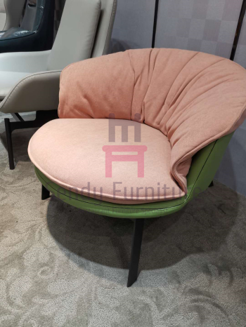 Upholstered Unfolder 0.6cbm Metal Base Sofa Chair Height 45cm