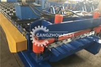 Rolo corrugado metal da plataforma de assoalho que forma a máquina para o material de construção estrutural de aço de rolamento