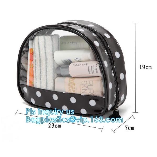 PVC Travel Cosmetic Make Up Toiletry Zipper Bag, Waterproof Men Women Travel PVC Cosmetic Pouch Make Up Kit Organizer Ma